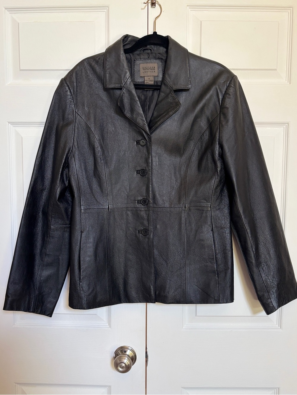 Uniform John Paul Richard Women’s 16 Genuine Leather Black Blazer Jacket